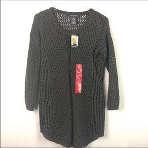 Chelsea&Theodore Brown Crochet Sweater